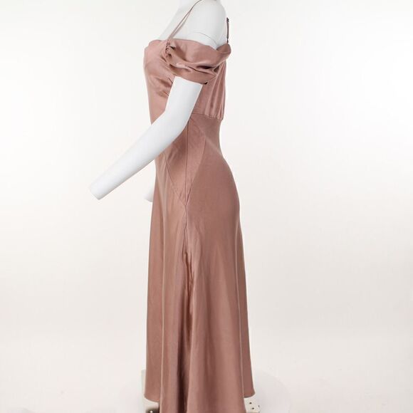 Ted Baker Esta Cold Shoulder Cowl Front MIDI Slip Dress - Picture 3 of 5